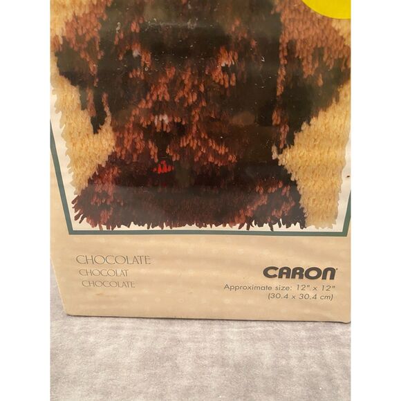 Latch Hook Kit Chocolate #4696 Dog Lab New 12" x 12" CARON WonderArt - Picture 2 of 9